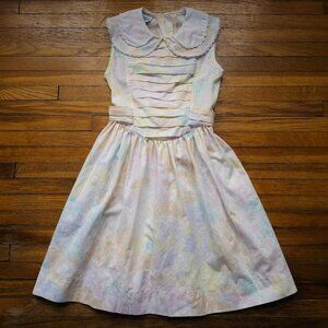 Bonnie Jean - VTG Pastel Tie-Dye Dress Made in USA / Union-made